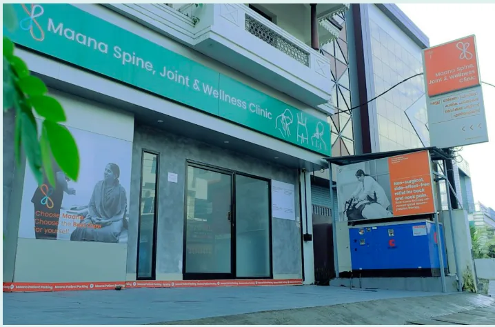 The outside of the Maana Spine clinic in Kochi